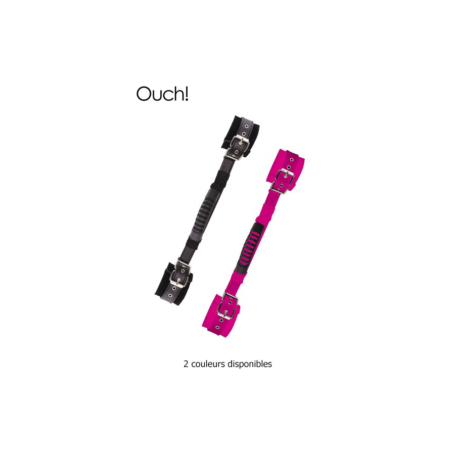 Menottes cuir avec poignée souple - Ouch Menottes cuir avec poignée souple - Ouch