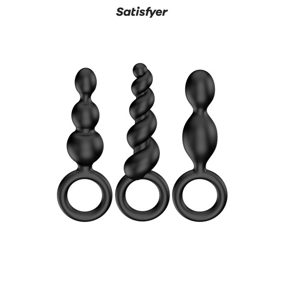 Set de 3 plugs noirs Booty Call - Satisfyer