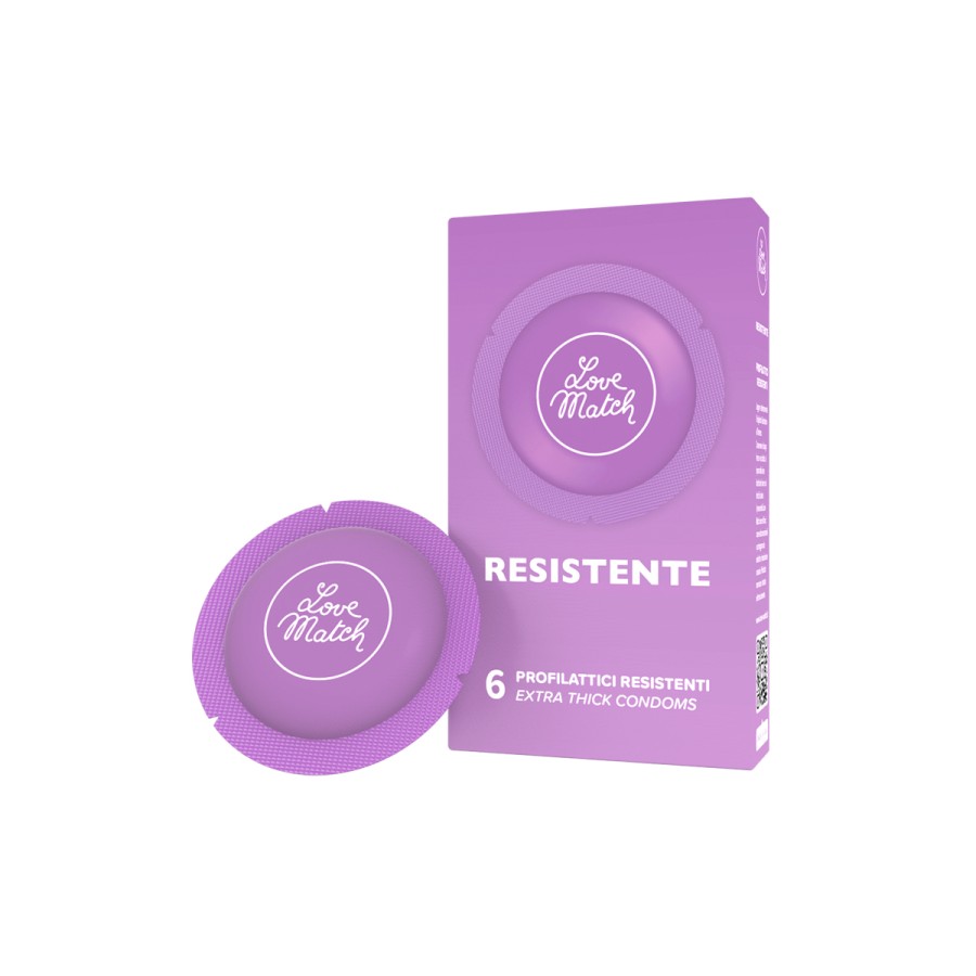 6 Préservatifs résistants Love Match 6 Préservatifs résistants Love Match
