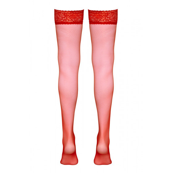 Bas autofixants rouge - Cotelli Legwear