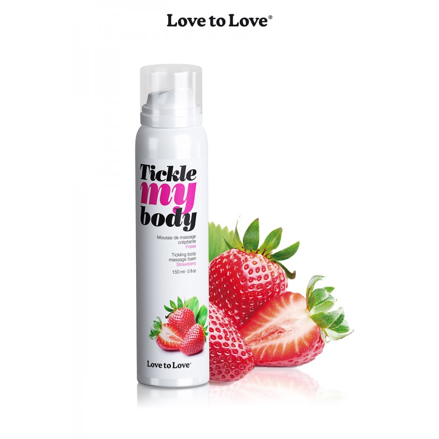 Mousse massage crépitante - fraise Mousse massage crépitante - fraise