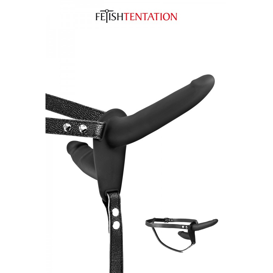 Double gode ceinture noir - Fetish Tentation Double gode ceinture noir - Fetish Tentation