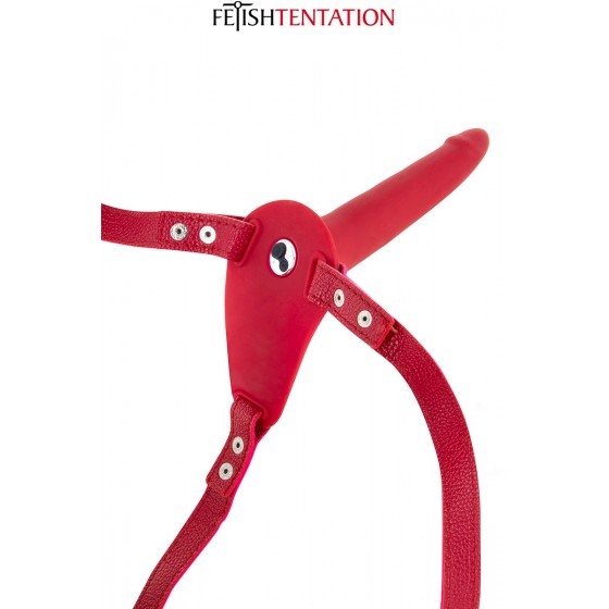 Gode ceinture rouge vibrant Fetish Tentation