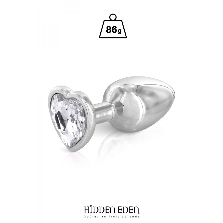 Plug bijou coeur aluminium M - Hidden Eden
