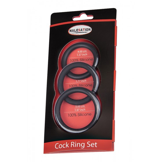 Set 3 CockRings silicone - Malesation