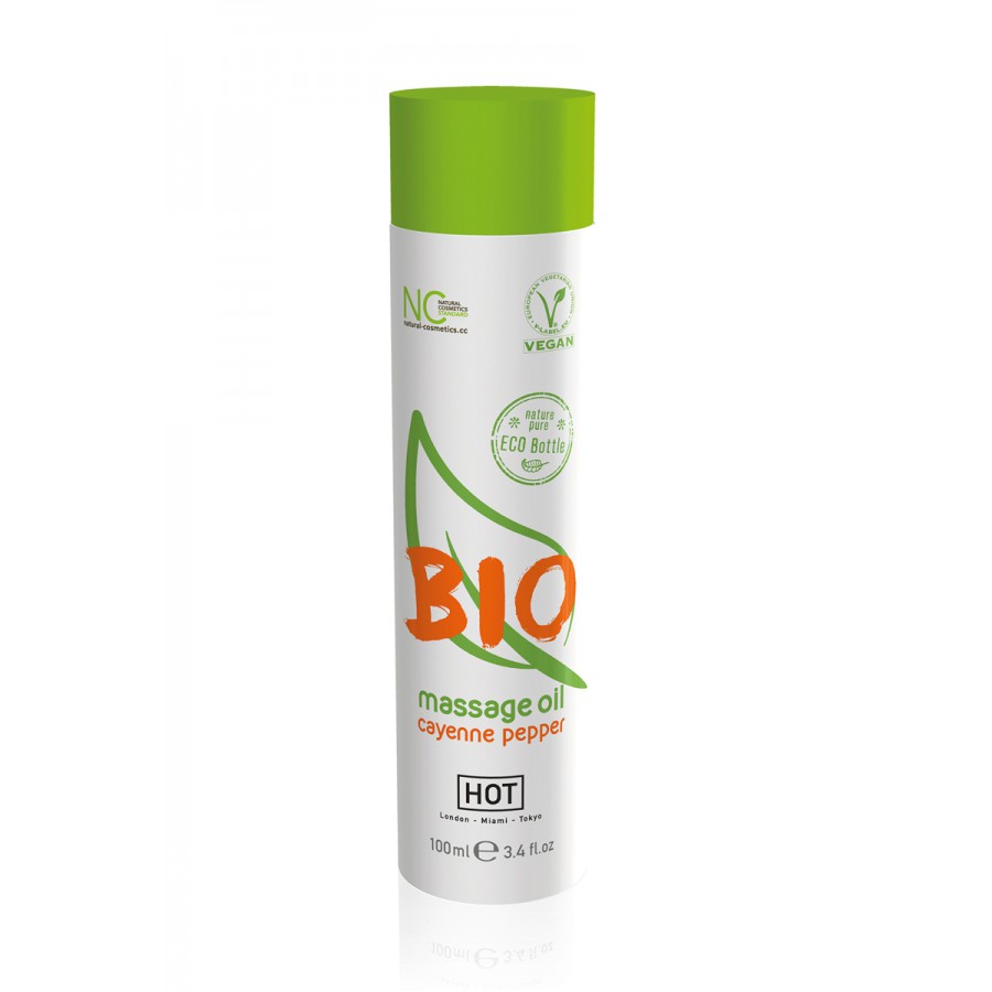 Huile de massage BIO piment de Cayenne - HOT Huile de massage BIO piment de Cayenne - HOT