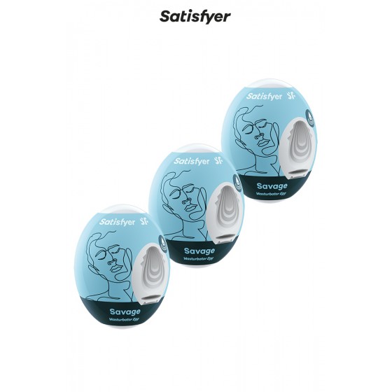 3 Masturbateurs Eggs Savage - Satisfyer