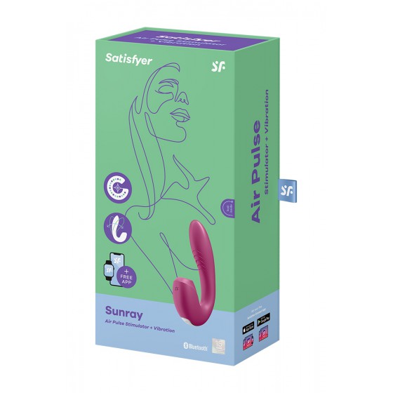 Double stimulateur connecté Sunray bordeaux - Satisfyer