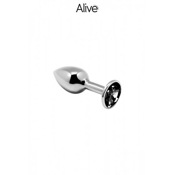 Plug métal bijou noir S - Alive