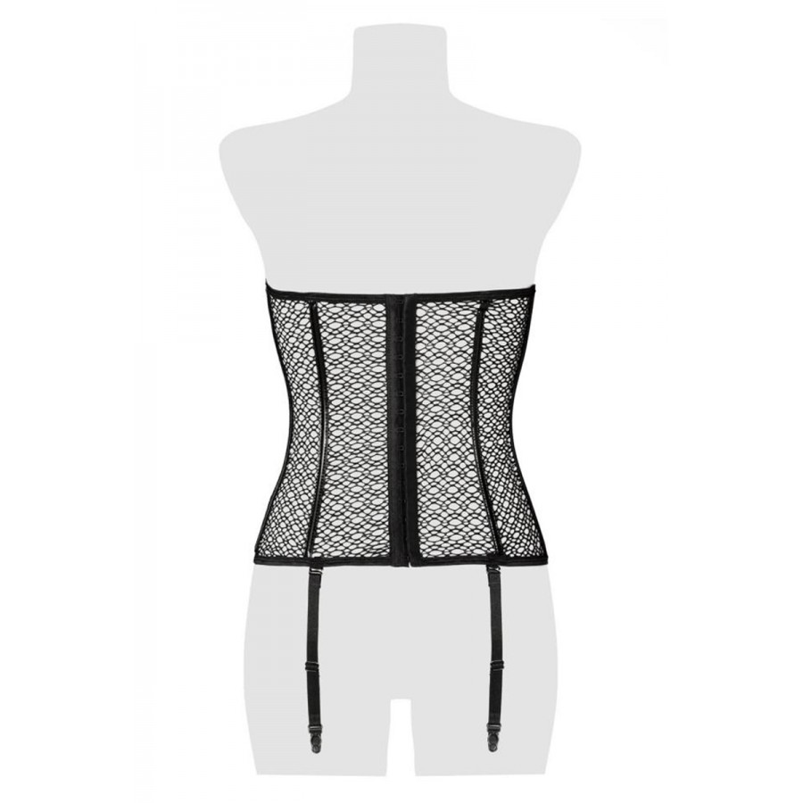 Corset bustier à jarretelles - Grey Velvet