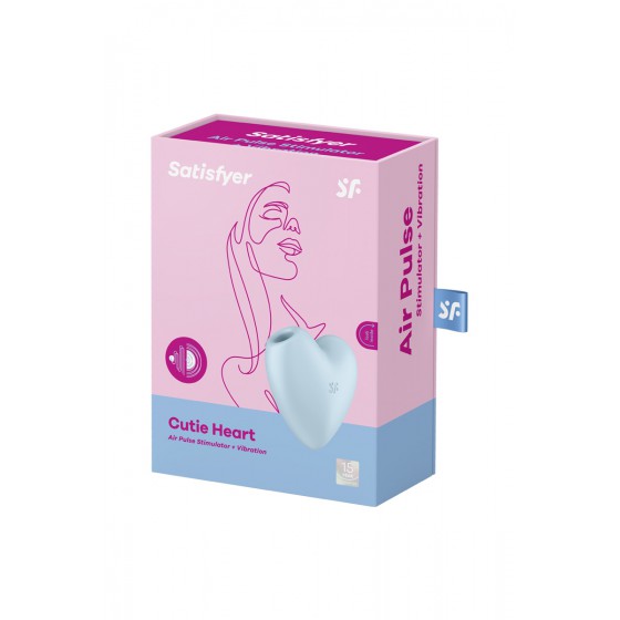 Double stimulateur Cutie Heart bleu - Satisfyer