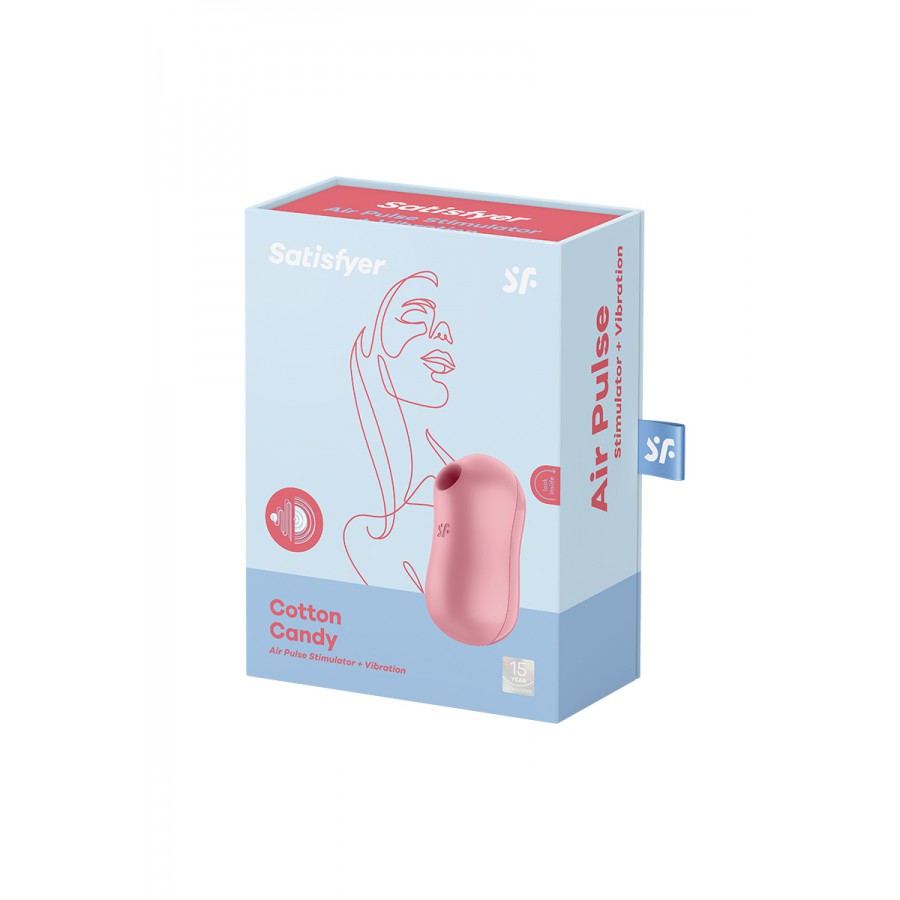 Double stimulateur Cotton Candy rouge clair - Satisfyer