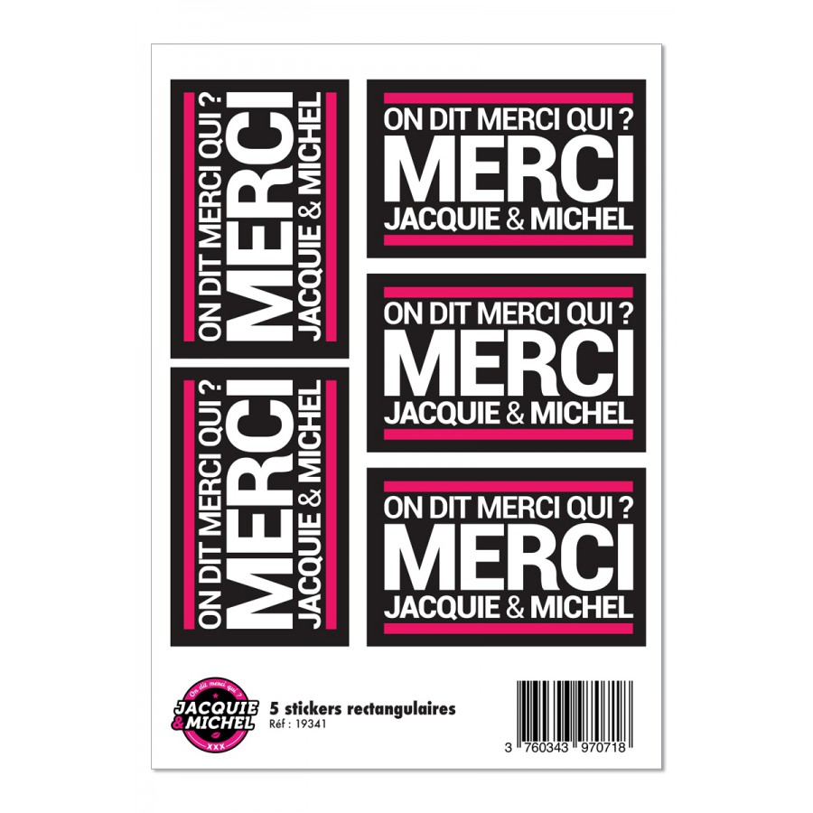 5 stickers J&M noir logo rectangle 5 stickers J&M noir logo rectangle