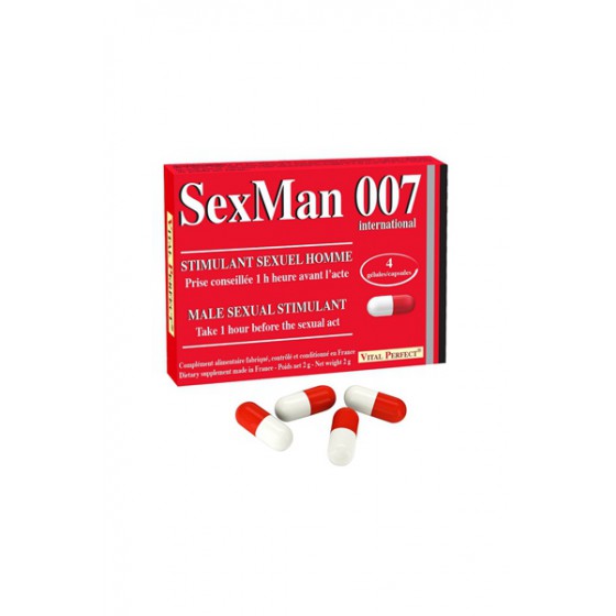 Aphrodisiaque SexMan 007 (4 gélules)