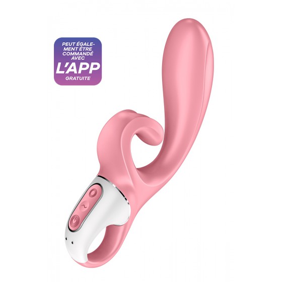 Vibro Rabbit connecté Hug Me rose - Satisfyer